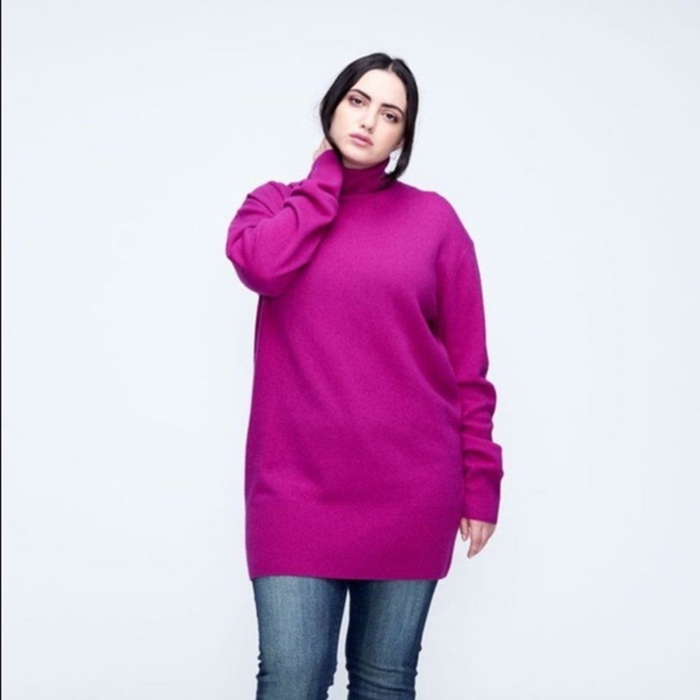 Gorgeous pink wool cashmere blend.